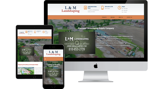 Landscape Website Design in Davison, Michigan